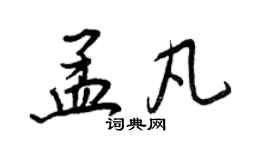 王正良孟凡行書個性簽名怎么寫