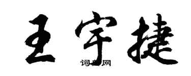 胡問遂王宇捷行書個性簽名怎么寫