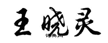 胡問遂王曉靈行書個性簽名怎么寫
