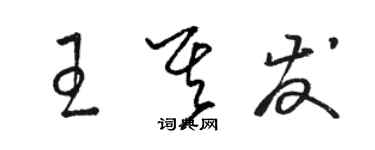 駱恆光王其發草書個性簽名怎么寫