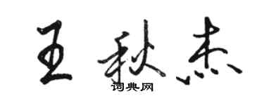 駱恆光王秋傑行書個性簽名怎么寫