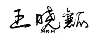 曾慶福王曉瓤草書個性簽名怎么寫