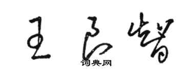 駱恆光王良智草書個性簽名怎么寫