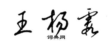 梁錦英王楊霞草書個性簽名怎么寫