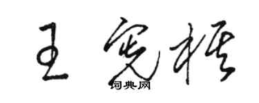 駱恆光王憲棋草書個性簽名怎么寫