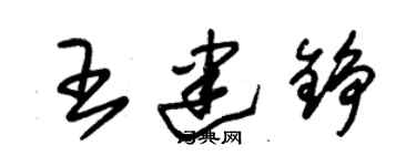 朱錫榮王建錚草書個性簽名怎么寫