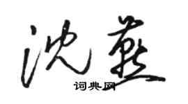 駱恆光沈燕草書個性簽名怎么寫