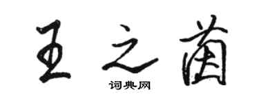 駱恆光王之茵行書個性簽名怎么寫