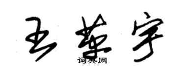 朱錫榮王革宇草書個性簽名怎么寫