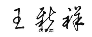 駱恆光王新祥草書個性簽名怎么寫