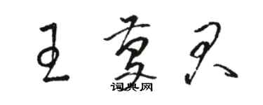 駱恆光王慶君草書個性簽名怎么寫