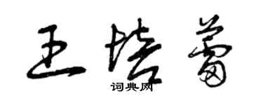 曾慶福王培蕾草書個性簽名怎么寫