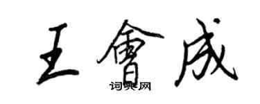 王正良王會成行書個性簽名怎么寫