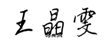 王正良王晶雯行書個性簽名怎么寫