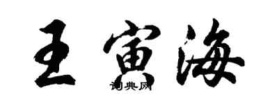胡問遂王寅海行書個性簽名怎么寫