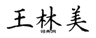 丁謙王林美楷書個性簽名怎么寫