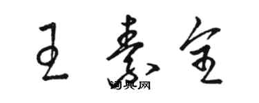 駱恆光王素全草書個性簽名怎么寫