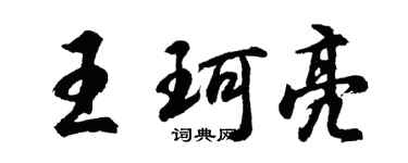 胡問遂王珂亮行書個性簽名怎么寫