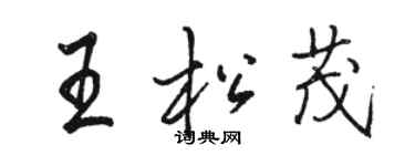 駱恆光王松茂行書個性簽名怎么寫