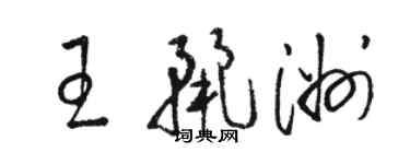 駱恆光王麗洲草書個性簽名怎么寫