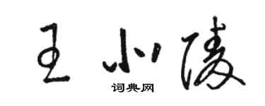 駱恆光王北陵草書個性簽名怎么寫