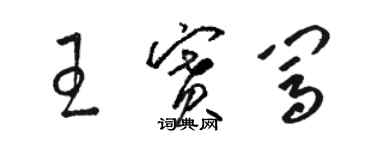 駱恆光王賽闖草書個性簽名怎么寫