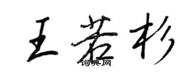 王正良王若杉行書個性簽名怎么寫