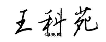 王正良王科苑行書個性簽名怎么寫