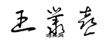 曾慶福王叢喜草書個性簽名怎么寫