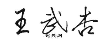 駱恆光王武杏行書個性簽名怎么寫