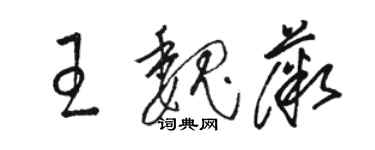 駱恆光王魏薇草書個性簽名怎么寫