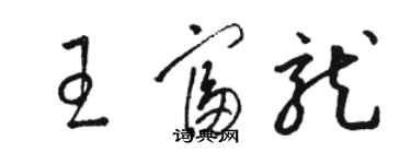 駱恆光王富龍草書個性簽名怎么寫