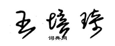 朱錫榮王培琦草書個性簽名怎么寫