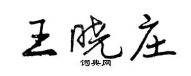 曾慶福王曉莊行書個性簽名怎么寫