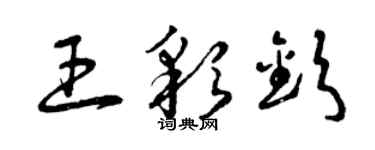 曾慶福王彩欽草書個性簽名怎么寫