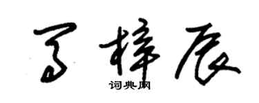 朱錫榮馬梓辰草書個性簽名怎么寫