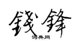 王正良錢鋒行書個性簽名怎么寫