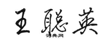 駱恆光王聰英行書個性簽名怎么寫