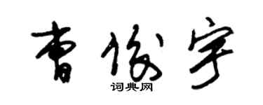 朱錫榮曹俊宇草書個性簽名怎么寫