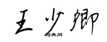 王正良王少卿行書個性簽名怎么寫