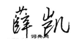 駱恆光薛凱行書個性簽名怎么寫