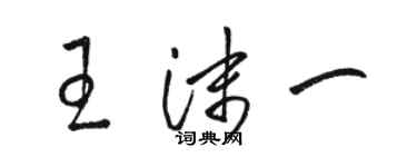 駱恆光王沫一草書個性簽名怎么寫