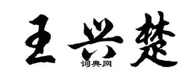 胡問遂王興楚行書個性簽名怎么寫