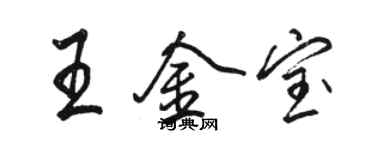 駱恆光王金寶行書個性簽名怎么寫