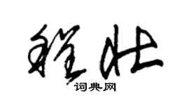 朱錫榮程壯草書個性簽名怎么寫