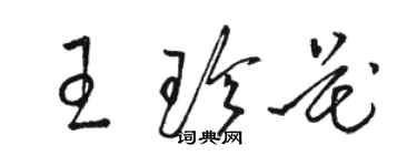 駱恆光王珍花草書個性簽名怎么寫