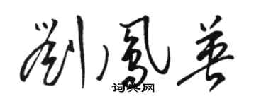 駱恆光劉鳳英草書個性簽名怎么寫
