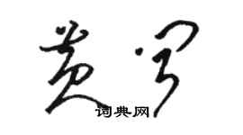 駱恆光黃聞草書個性簽名怎么寫