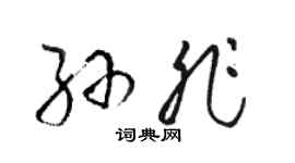 駱恆光孫非草書個性簽名怎么寫