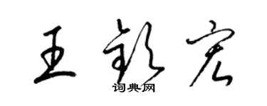 梁錦英王欽宏草書個性簽名怎么寫